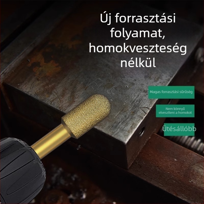 Diamant csiszolófej, emery csiszolófej, egyenes csiszolófej, alkalmas kőre, márványra és csempére