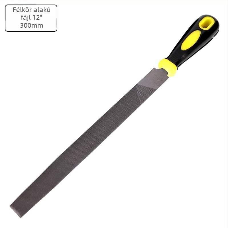 Gyémántos reszelő, kettős vágású, félkörös keresztmetszetű, acélból készült reszelő fémek megmunkálásához (nemvasfémek)