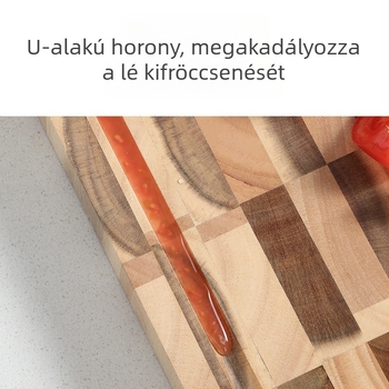 Akácfa vágódeszka, összeillesztett darabokból, repedés- és penészálló, kiváló minőségű konyhai eszköz, kétoldalas