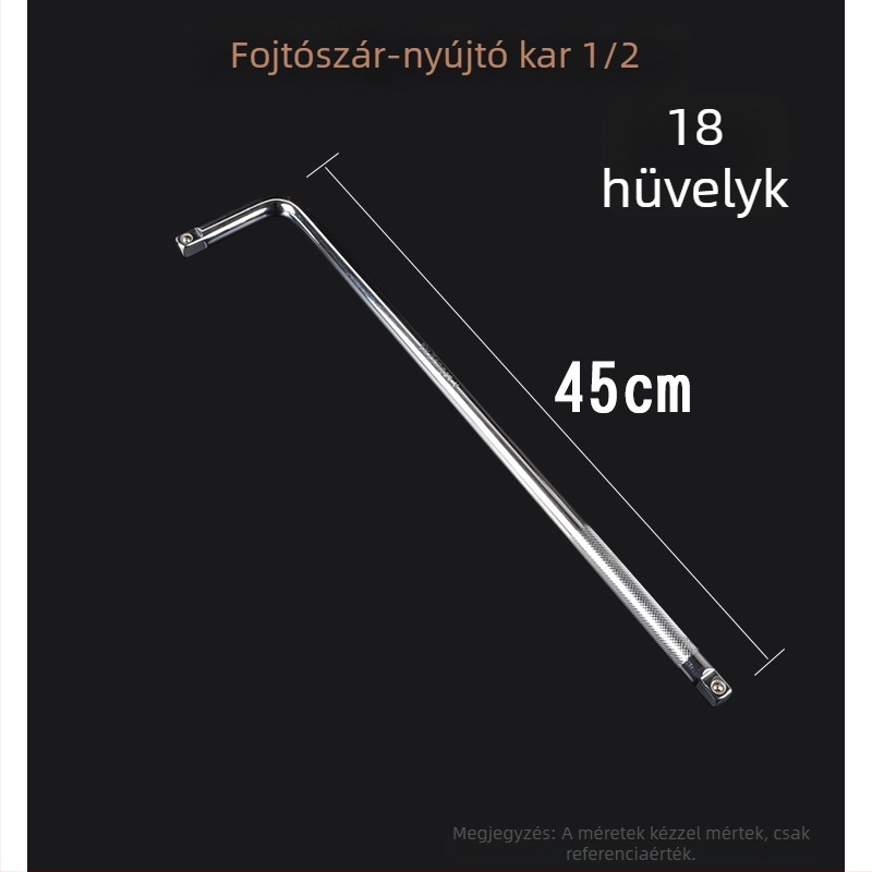 Dugókulcs hosszabbító rúd, 24 hüvelyk, 1/2-es hajtás, autójavításra