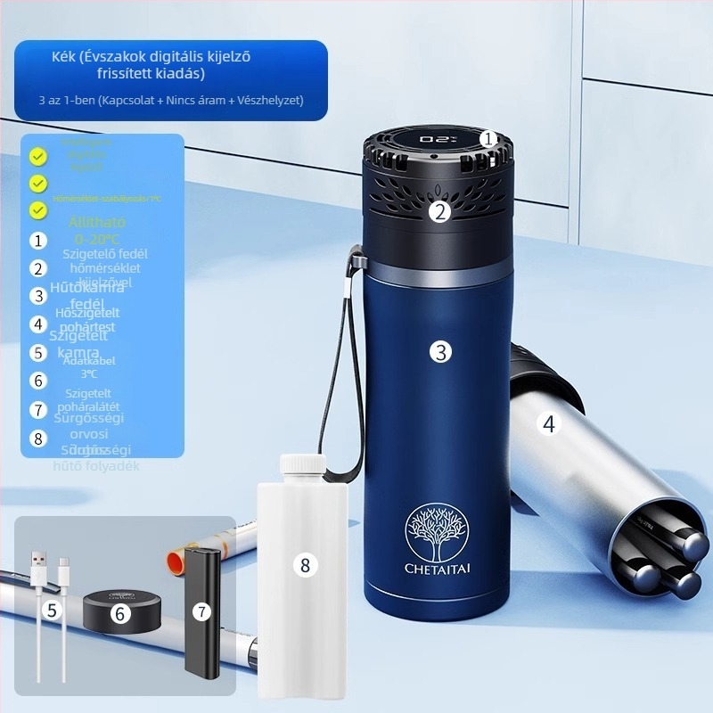 Che Teng gyorshűtő autóhűtő, 5 L kapacitás, 15 W teljesítmény, tápegység 4.2–7.4 V