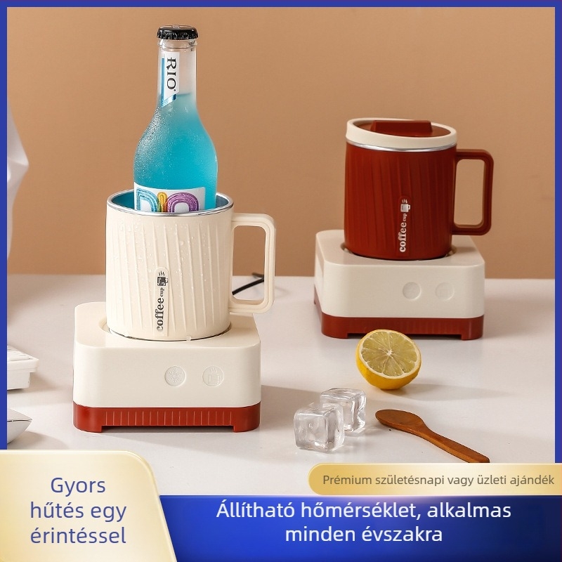 O'Mann MKE-201 500 ml szigetelt pohár melegítés és hűtés funkcióval, műanyag test, AC tápellátás