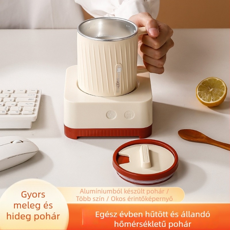 O'Mann MKE-201 500 ml szigetelt pohár melegítés és hűtés funkcióval, műanyag test, AC tápellátás