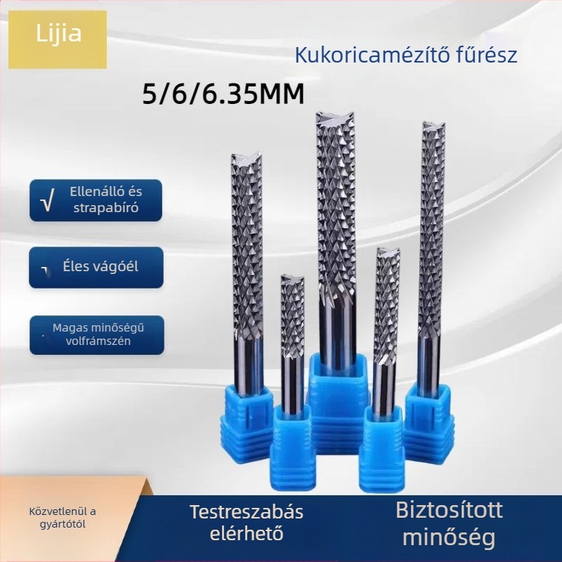 Vertikális maró, wolfrám acél spirálmaró PCB-hez, bakelit, fa, PCB, műanyag és szénszálas anyagokhoz