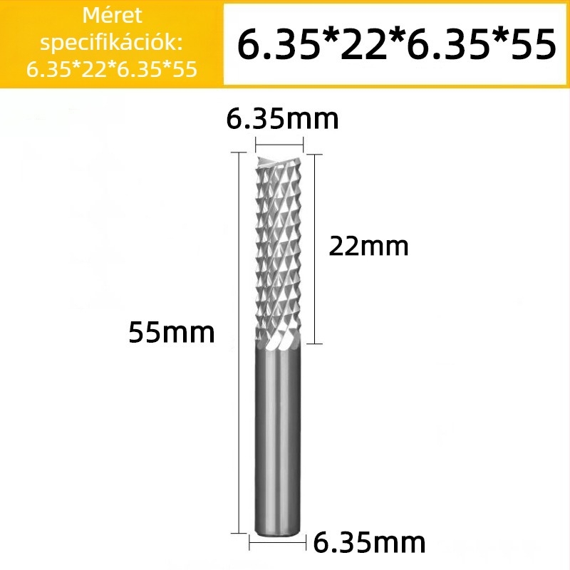 Vertikális maró, wolfrám acél spirálmaró PCB-hez, bakelit, fa, PCB, műanyag és szénszálas anyagokhoz