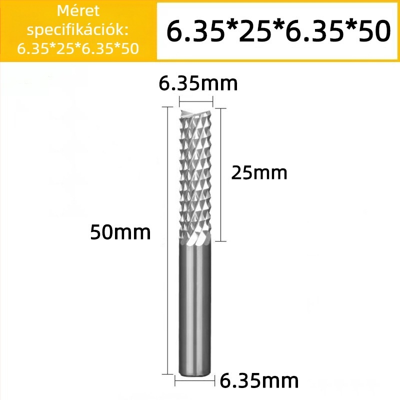 Vertikális maró, wolfrám acél spirálmaró PCB-hez, bakelit, fa, PCB, műanyag és szénszálas anyagokhoz