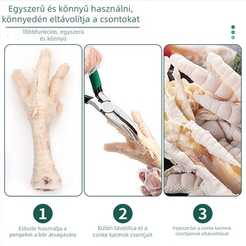 Csirkeláb csontmentesítő eszköz – rozsdamentes acél, PLYS márka, csonteltávolító eszköz, 2022 ősz megjelenés, engedélyezett magánmárka