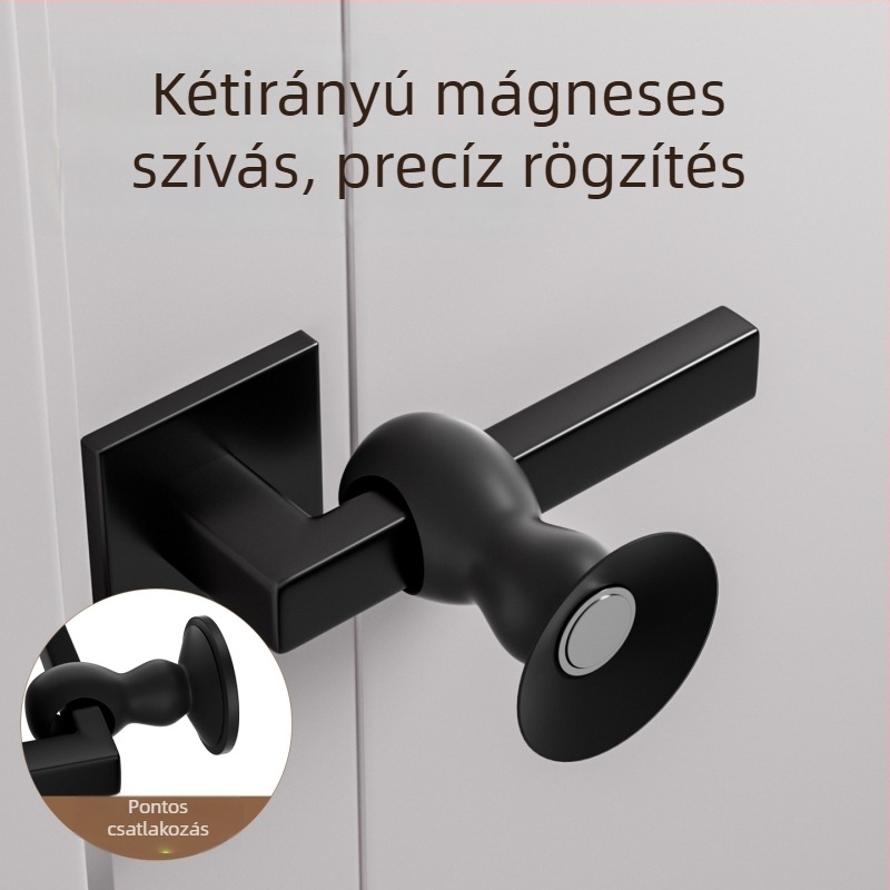 Szilikon mágneses ajtóstop, falra szerelhető, csendes ütéscsillapító párna