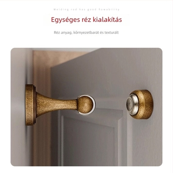 Ajtóstopper rézből, falra szerelhető, 02-es modell, könnyű luxus stílus