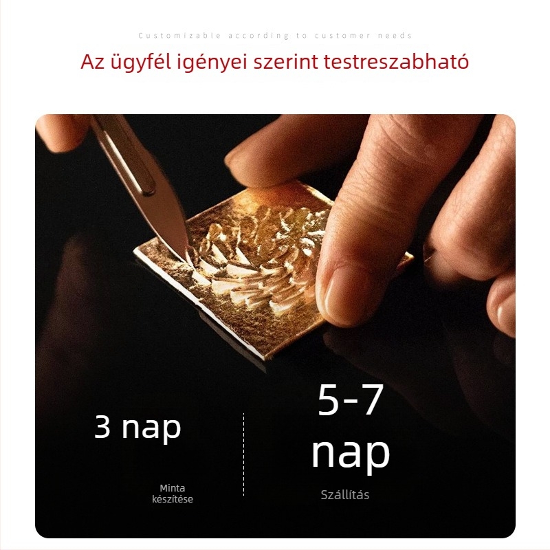 Ajtóstopper rézből, falra szerelhető, 02-es modell, könnyű luxus stílus