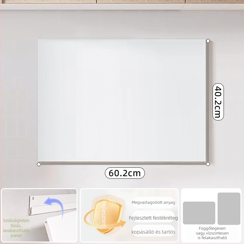 Konyhai mágneses pegboard falra szerelhető tároló - többfunkciós, szénacél, modern minimalista stílus, 2024-ben debütált