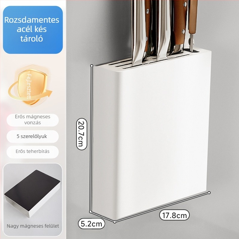 Konyhai mágneses pegboard falra szerelhető tároló - többfunkciós, szénacél, modern minimalista stílus, 2024-ben debütált