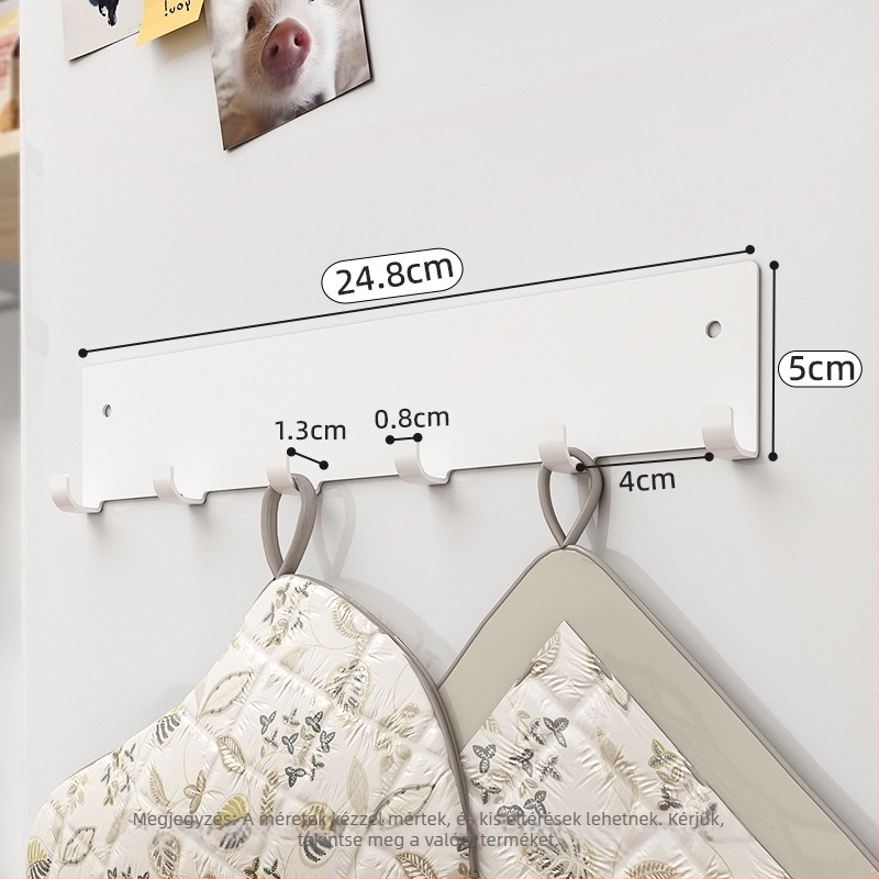 Konyhai mágneses pegboard falra szerelhető tároló - többfunkciós, szénacél, modern minimalista stílus, 2024-ben debütált