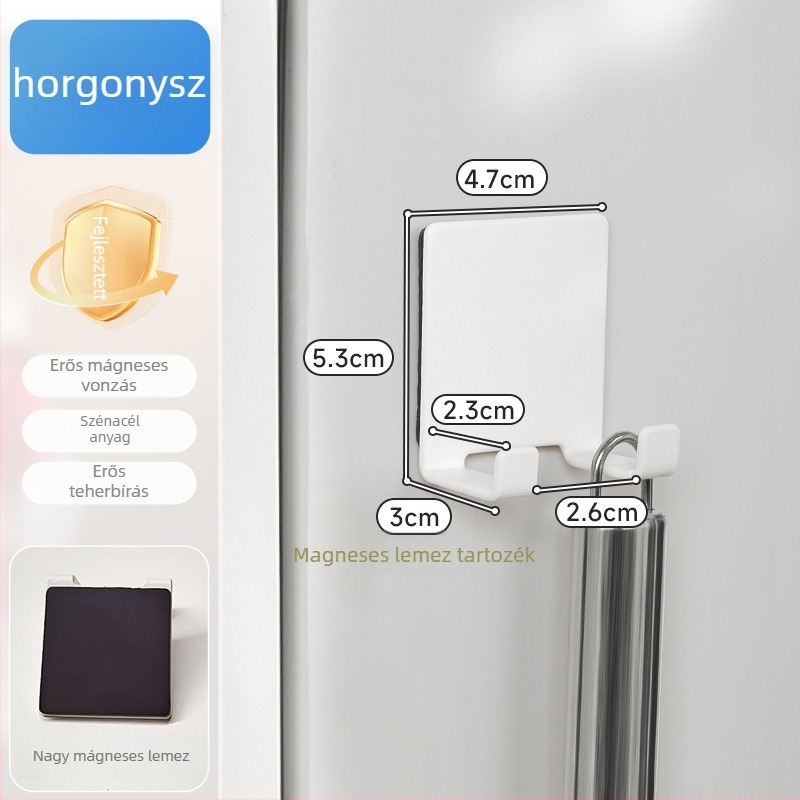 Konyhai mágneses pegboard falra szerelhető tároló - többfunkciós, szénacél, modern minimalista stílus, 2024-ben debütált