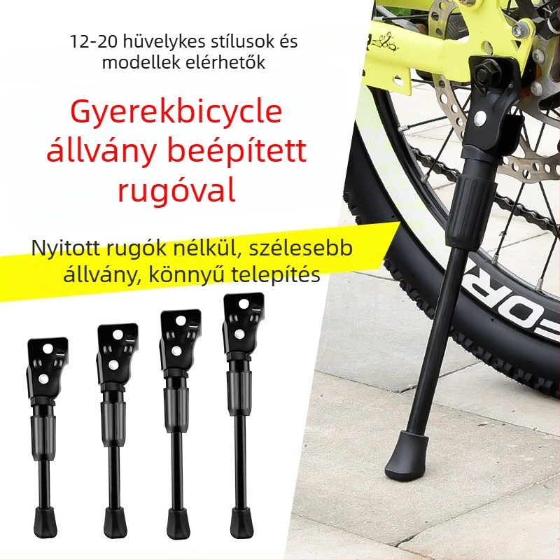 Inwild gyerek kerékpár lábtámasz – fém, egyszemélyes oldalsó tartó összecsukható kerékpárhoz