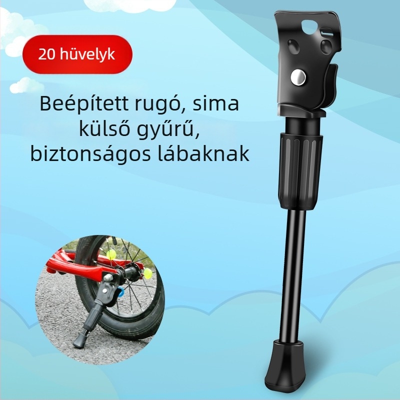 Inwild gyerek kerékpár lábtámasz – fém, egyszemélyes oldalsó tartó összecsukható kerékpárhoz
