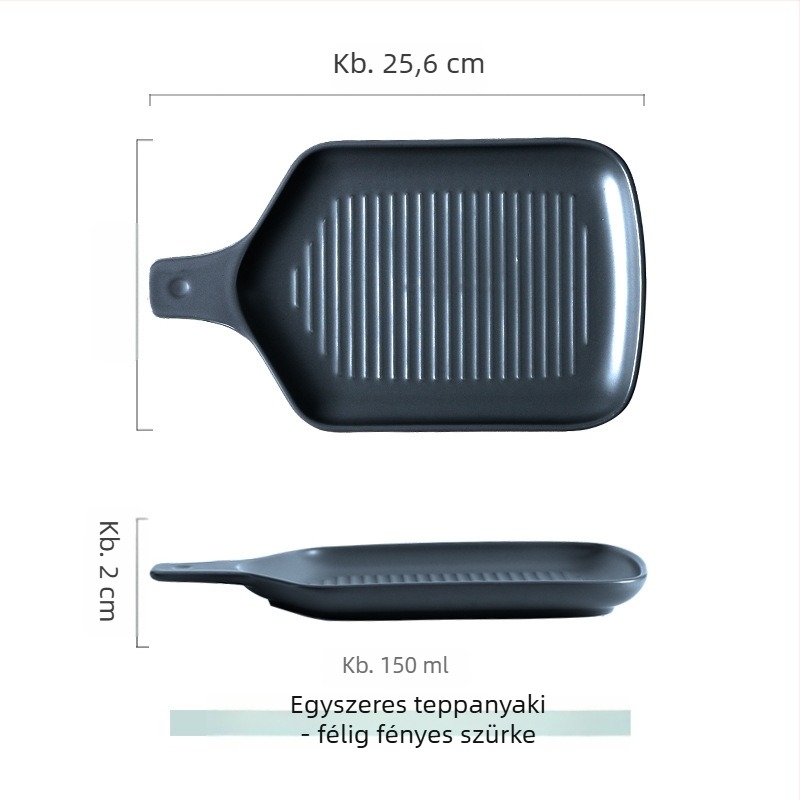 Porcelán étkezési tányér, szabálytalan formájú, modern minimalista stílus, mikróban használható, Yehua ceramics