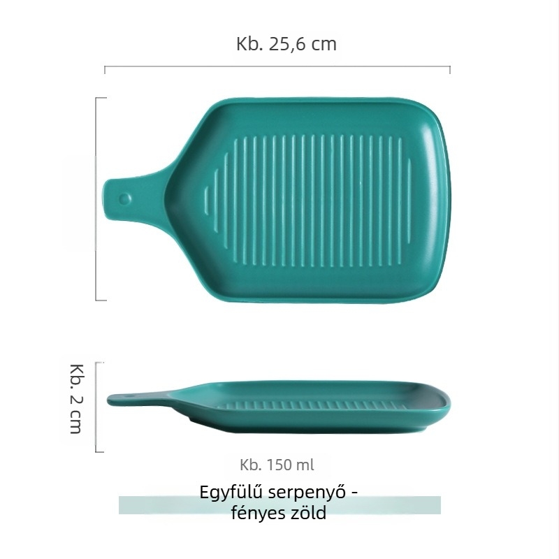 Porcelán étkezési tányér, szabálytalan formájú, modern minimalista stílus, mikróban használható, Yehua ceramics