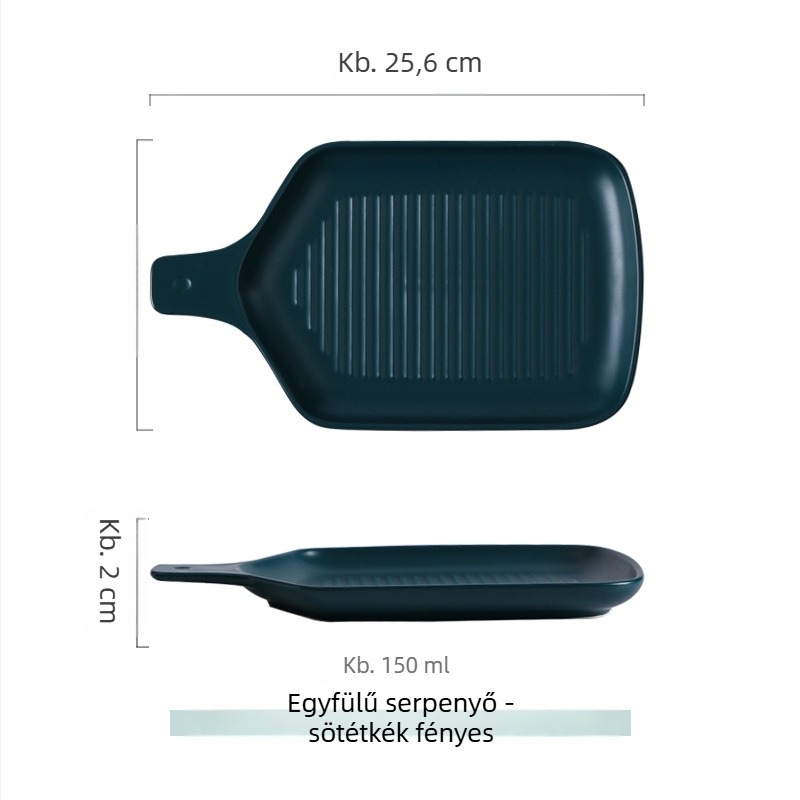 Porcelán étkezési tányér, szabálytalan formájú, modern minimalista stílus, mikróban használható, Yehua ceramics