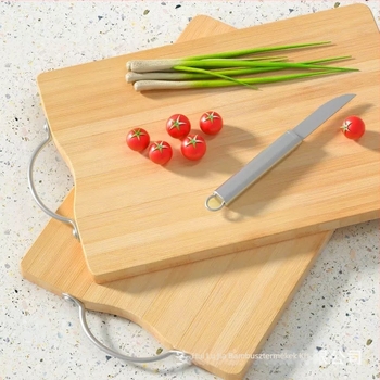 Bambuszból készült vágódeszka, téglalap alakú, vastagított, kétoldalas, antibakteriális és penészmentes, vastagság 1,8 cm
