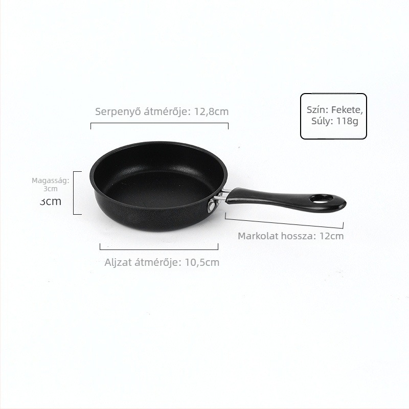 Kovácsoltvasból készült tapadásmentes serpenyő, modell 12.16.18.., egyaránt alkalmas gáz- és indukciós főzőfelületekre, üvegfedéllel