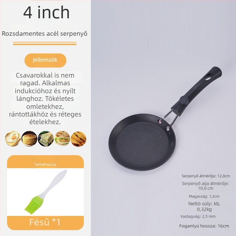 Kovácsoltvasból készült tapadásmentes serpenyő, modell 12.16.18.., egyaránt alkalmas gáz- és indukciós főzőfelületekre, üvegfedéllel