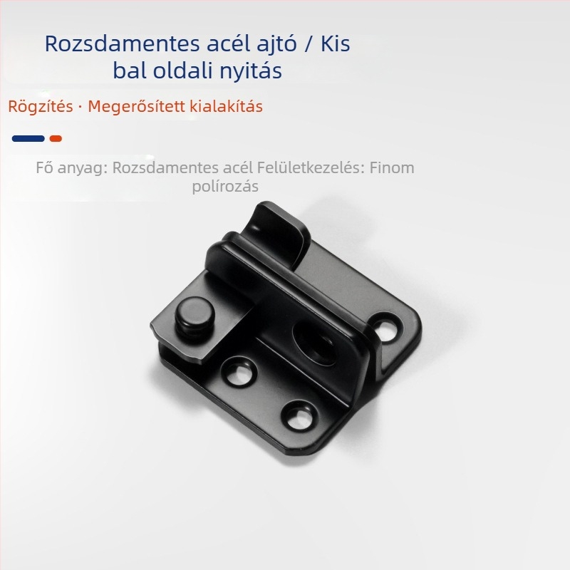 Csat típusú ajtózár – rozsdamentes acél, elektroplattolt felület, modell GL-BXGMK, márka Gangli