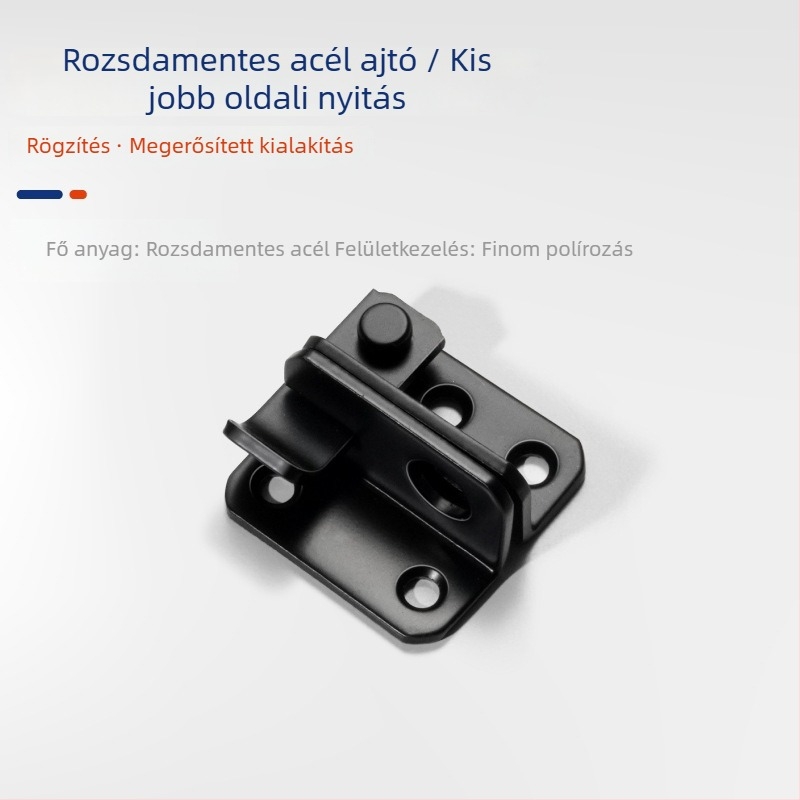 Csat típusú ajtózár – rozsdamentes acél, elektroplattolt felület, modell GL-BXGMK, márka Gangli
