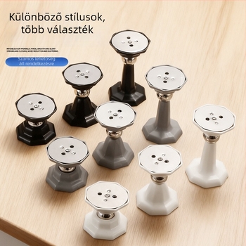 Szilikon mágneses ajtóstop, fúrás nélküli telepítés, ütközésvédő, kézi működtetés, modern stílus