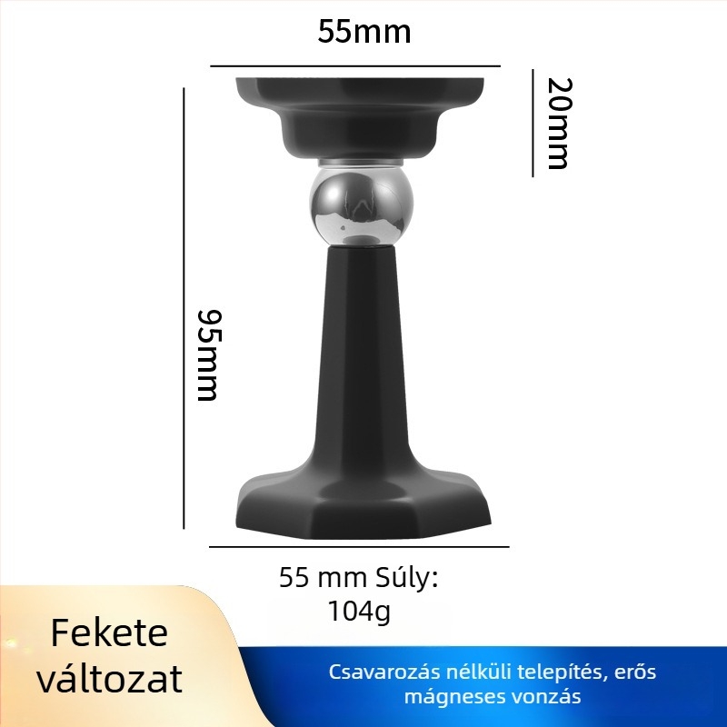 Szilikon mágneses ajtóstop, fúrás nélküli telepítés, ütközésvédő, kézi működtetés, modern stílus