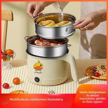 Diákok számára tervezett mini multifunkciós elektromos főzőedény — ideális tészta és hot pot, teljesen automata, kivehető és mosható belső tartály