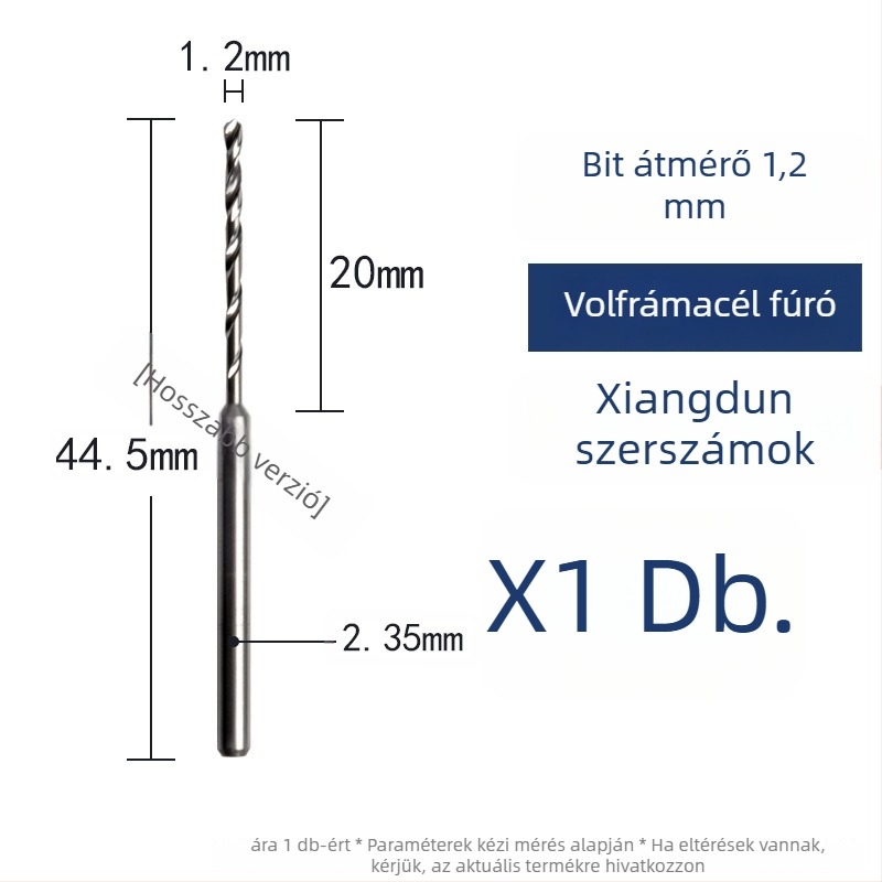 Volfrámszilárd acélból készült csavaró fúró faipari faragáshoz