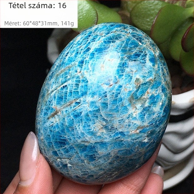 Kézben tartható ásványi példány, polírozott ovális alakú; márka: Other; anyag: foszforos ásvány; testreszabás: Nincs; ajándék: Nem