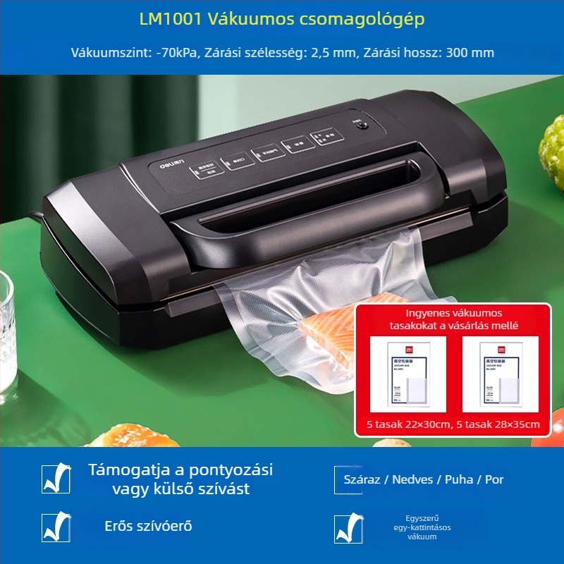 Vákuumos csomagológép 14891/14892 – ABS+ rozsdamentes acél, 120W, 220V, Vákuum funkció, Modell 14891