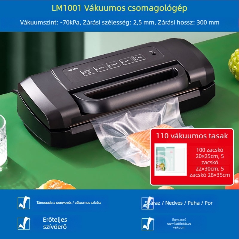 Vákuumos csomagológép 14891/14892 – ABS+ rozsdamentes acél, 120W, 220V, Vákuum funkció, Modell 14891
