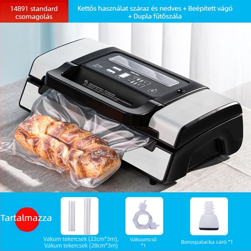 Vákuumos csomagológép 14891/14892 – ABS+ rozsdamentes acél, 120W, 220V, Vákuum funkció, Modell 14891