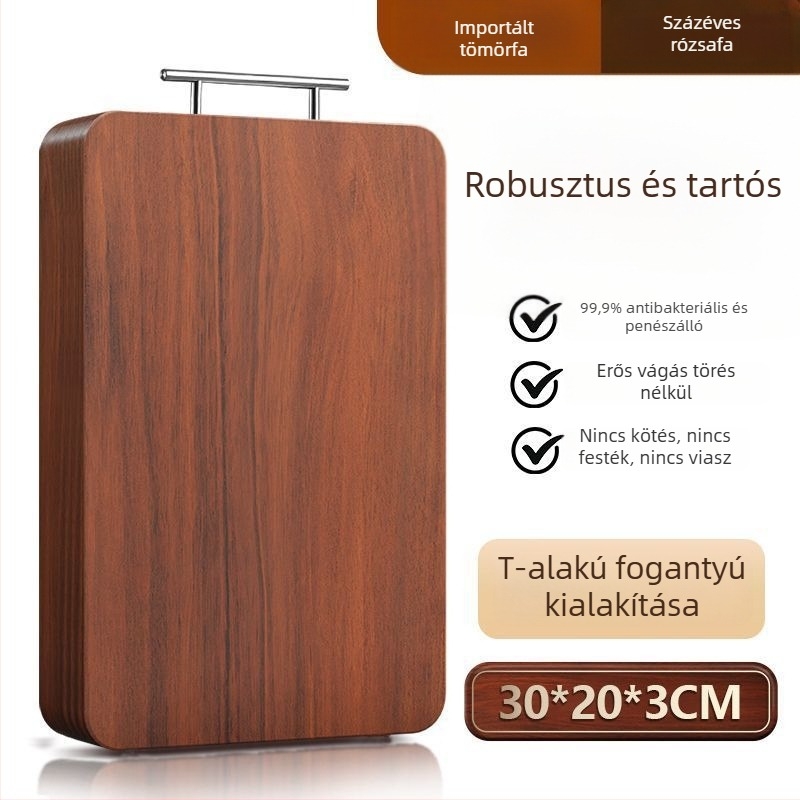 Rózsafa vágódeszka, kínai stílusú, tömörfa konyhai deszka