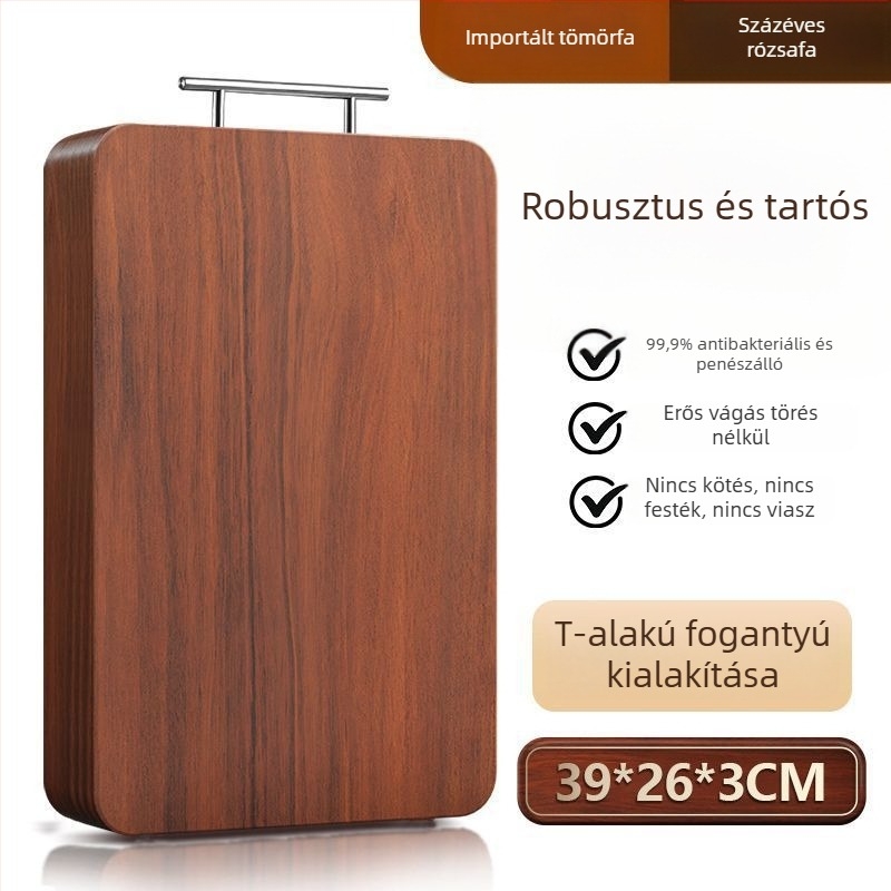 Rózsafa vágódeszka, kínai stílusú, tömörfa konyhai deszka