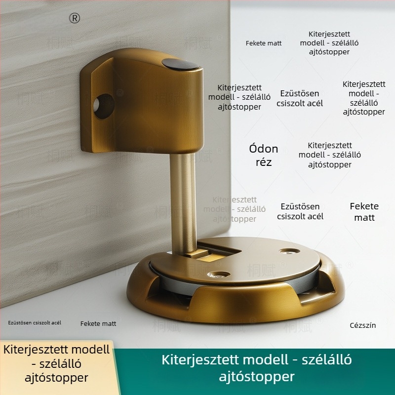 Padlóra szívó ajtózáró, automata vezérlés, cink ötvözet, elektroplakált felület, padlóra szerelve, modern minimalist stílus