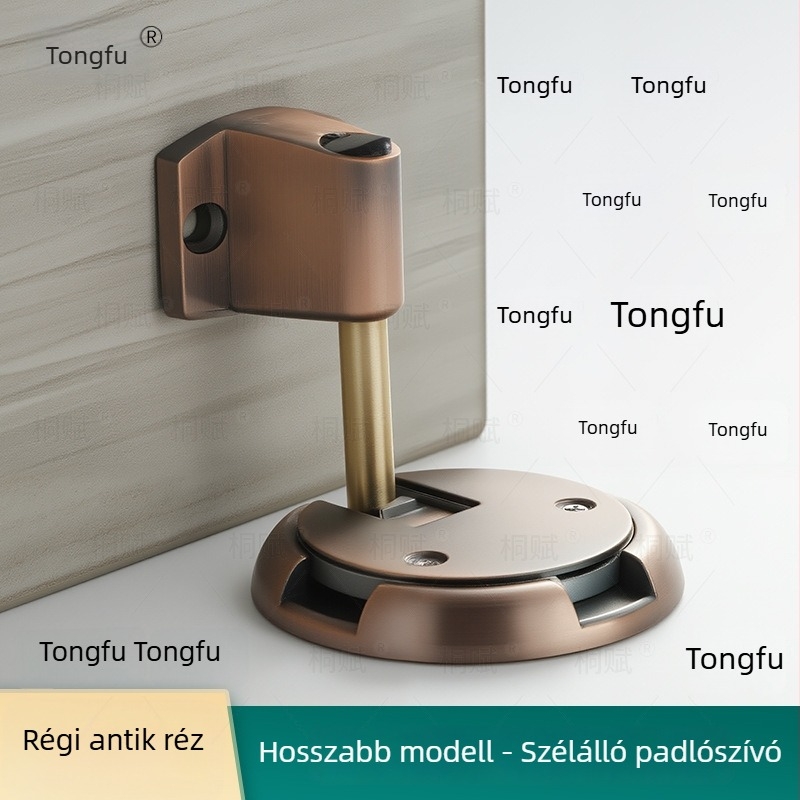 Padlóra szívó ajtózáró, automata vezérlés, cink ötvözet, elektroplakált felület, padlóra szerelve, modern minimalist stílus