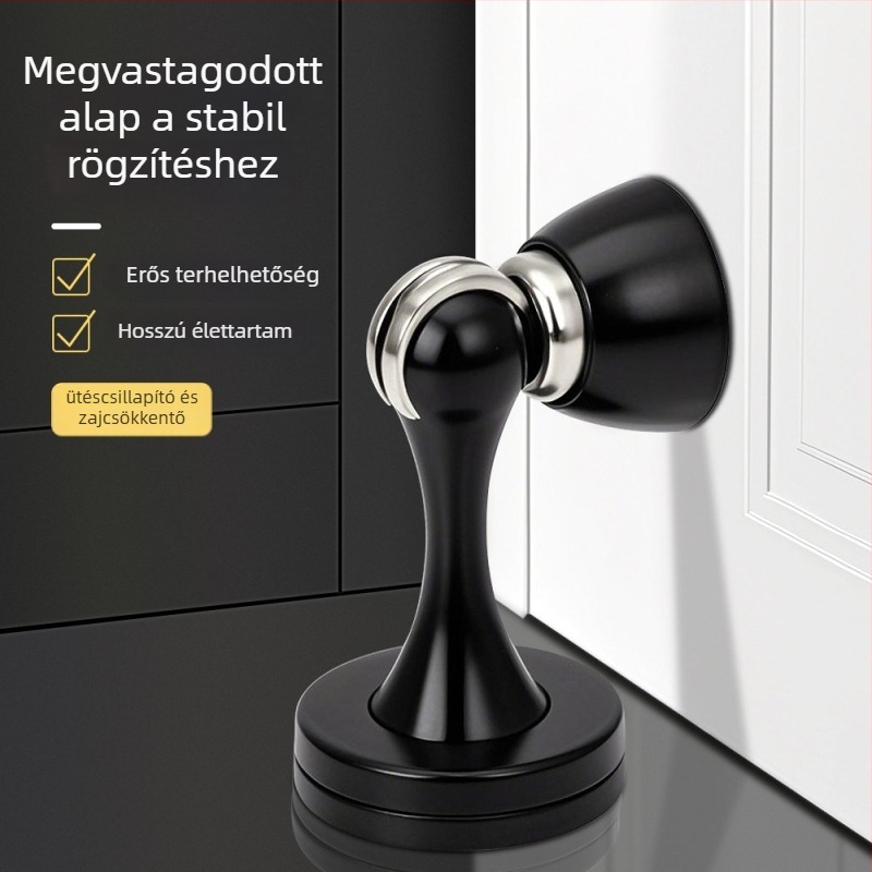 Cinkötvözetből készült hangtalan ajtócsapó, falra szerelhető, modell YH238, elektroplatált felület