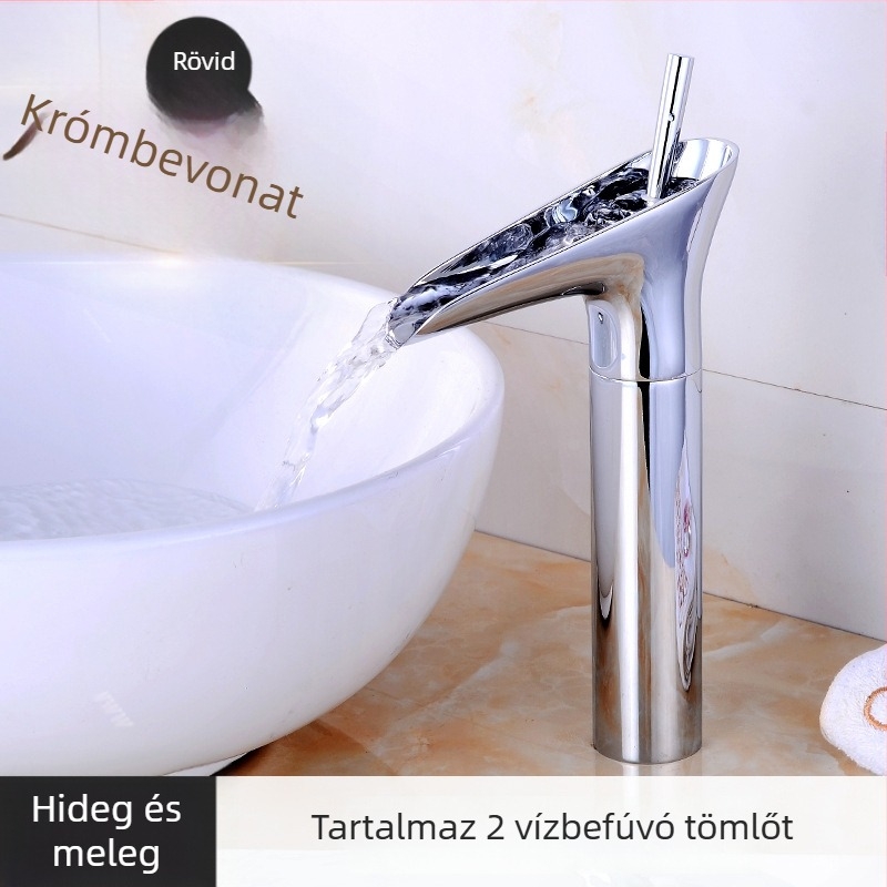 Európai stílusú antik mosdó csaptele, asztali mosdóhoz, réz test, kerámia kartridž, keverő, forró és hideg víz, 0–100°C, 1.0 MPa