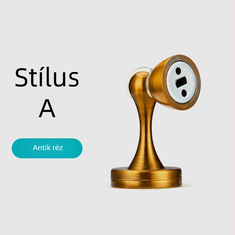 Ajtó szívó ötvözet, erős mágneses modell, falra szerelhető, felület huzalos mintázatú, belső ajtókhoz