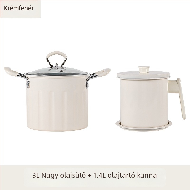 Többcélú főzőedény sütéshez és főzéshez, finomított vasból, üvegfedél, tapadásmentes bevonat, modell NYZGD