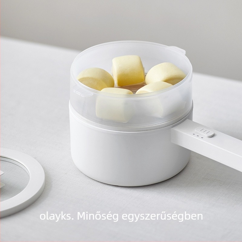 OLAYKS Kompakt Multifunkcionális Elektromos Főzőedény Kerámiabelsővel, 1–2 L, 800 W