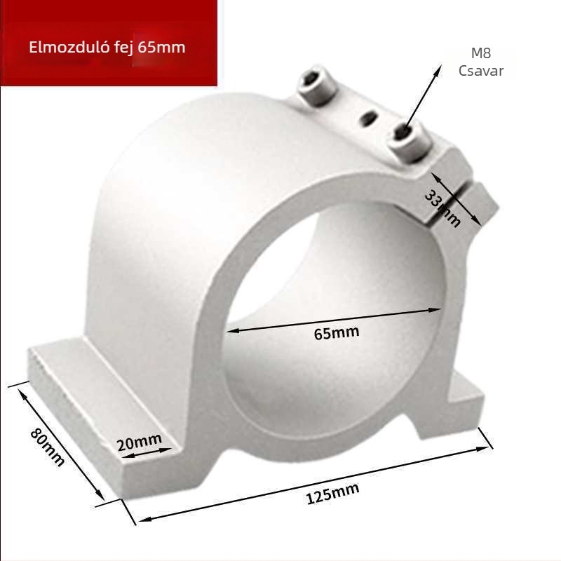 Gravírozó gép orsó motor tartó, öntött alumínium tartó, csúszásmentes fogazás