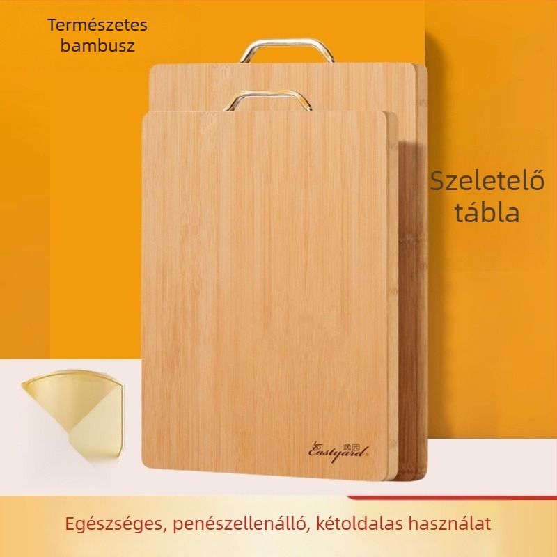 Bambusz vágódeszka csúszásmentes felülettel, antibakteriális és penészálló