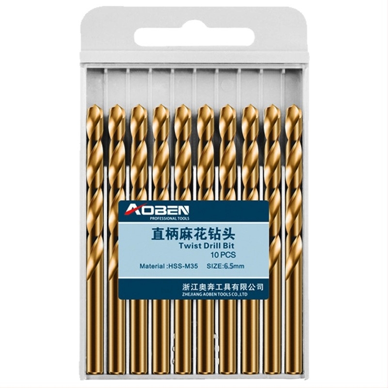 Kézi elektromos fúró készlet kobalttal ötvözött rozsdamentes acélból készült fúrókkal, acélhoz és fához