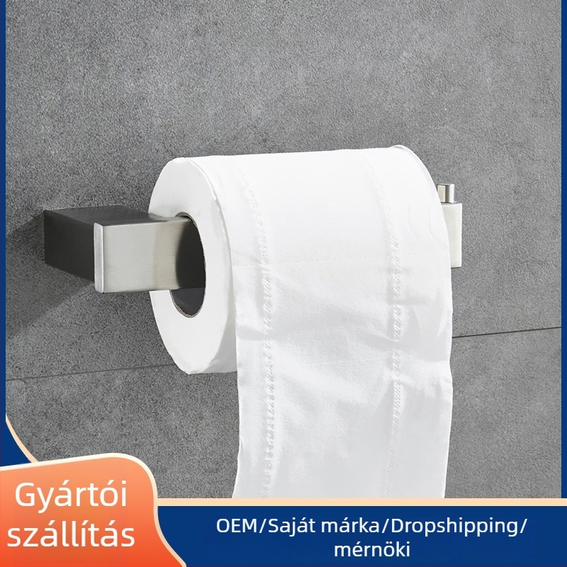 Brushed rozsdamentes acél fürdőszobai készlet: ruhafogas, törölközőtartó, papírtörlő tartó, pohár tartó — hat darabos vagy több, Strong Road
