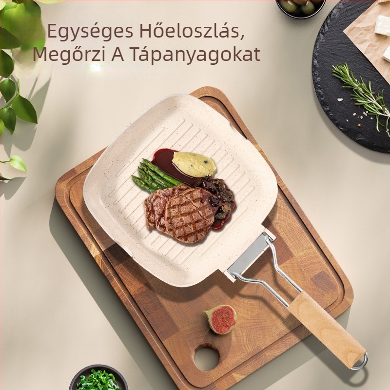 Sütőserpenyő alumíniumötvözetből, tapadásmentes kerámia bevonattal, indukciós főzőfelülettel kompatibilis, mélység 3,5 cm, tömeg 830 g